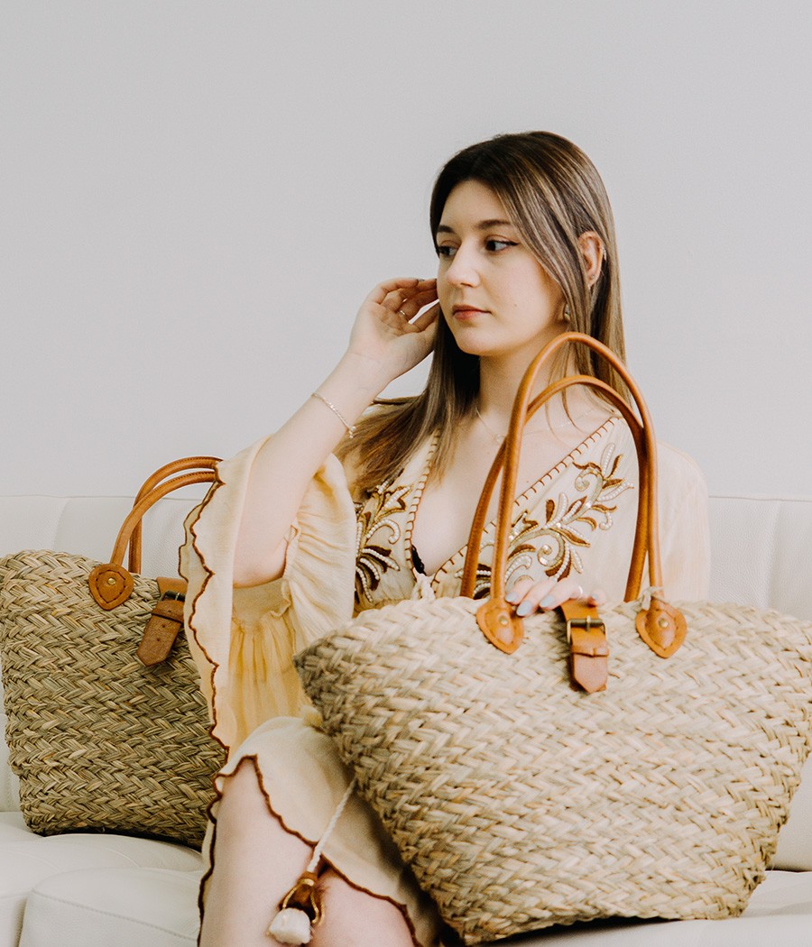 STRAW TOTE BAG F19-727F
