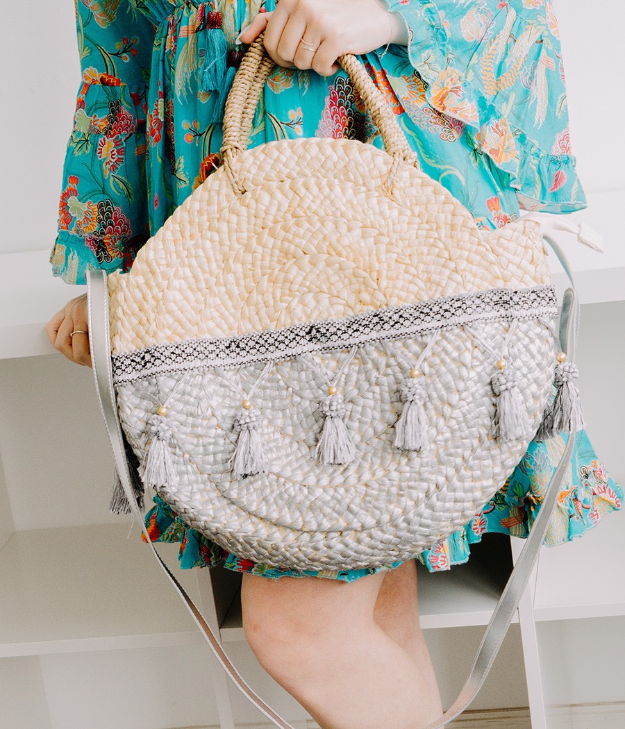 ROUND STRAW BAG FB-20053