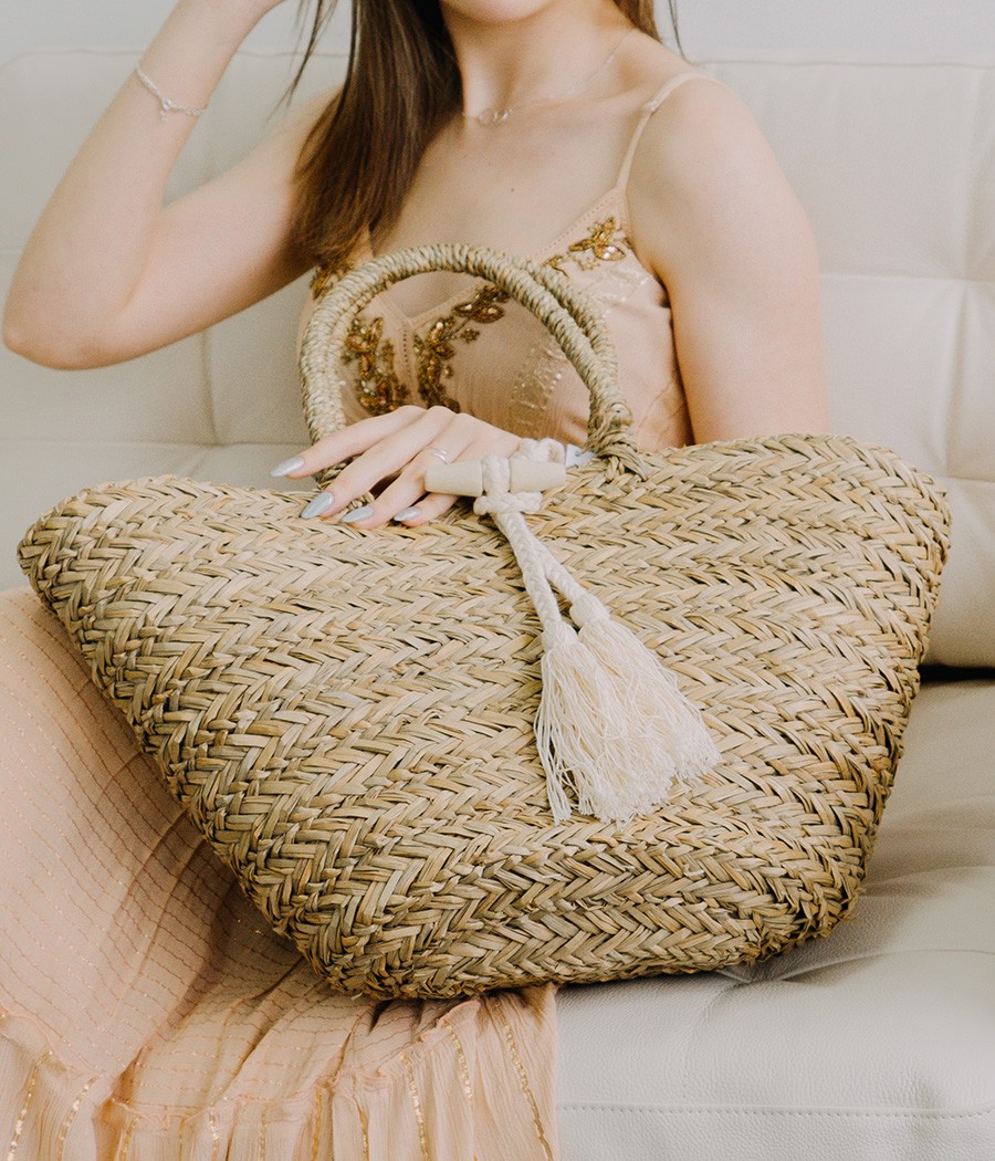 STRAW TOTE BAG FB-20082