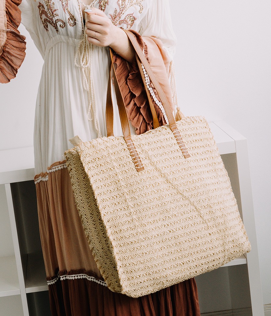 WOVEN STRAW BAG GZ-02