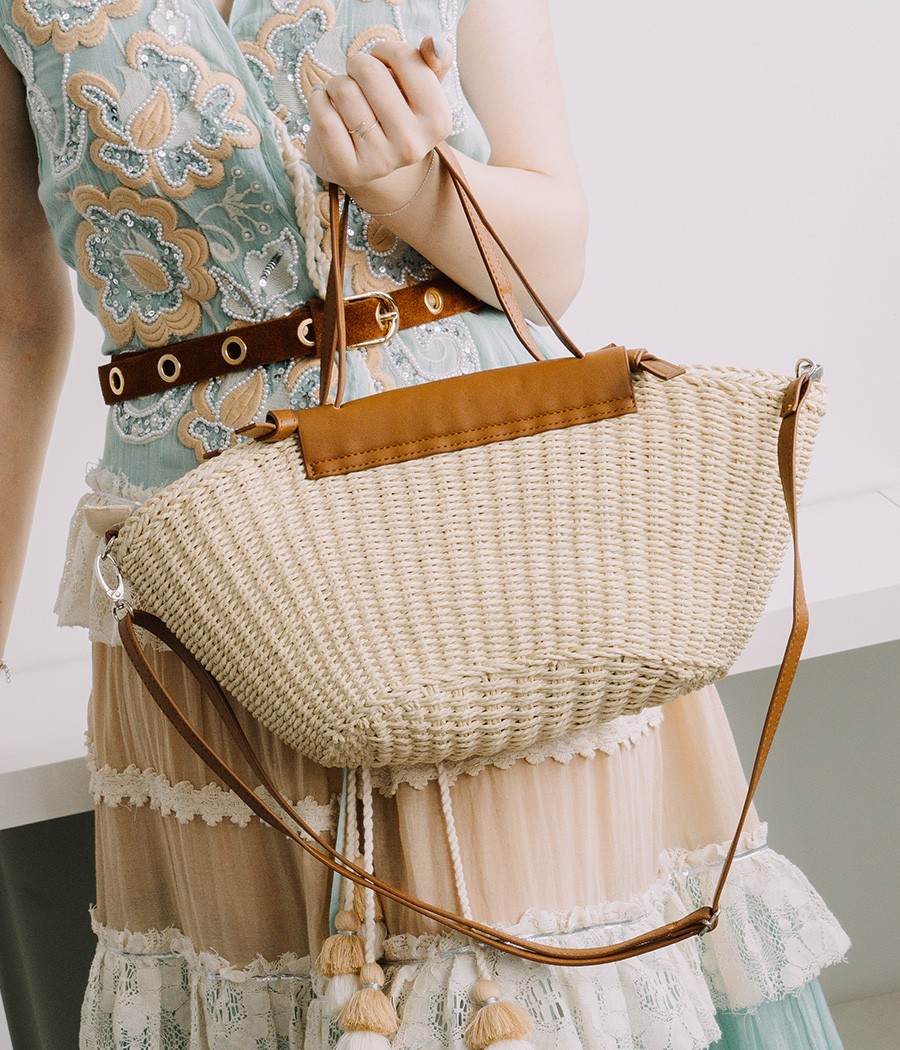 WOVEN STRAW BAG GZ-09