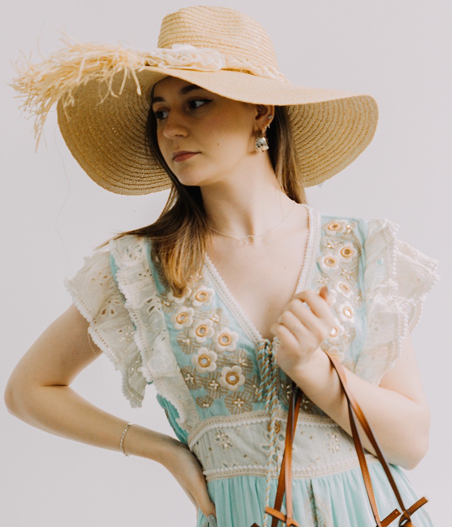 WIDE BRIM SUMMER HAT F20202H