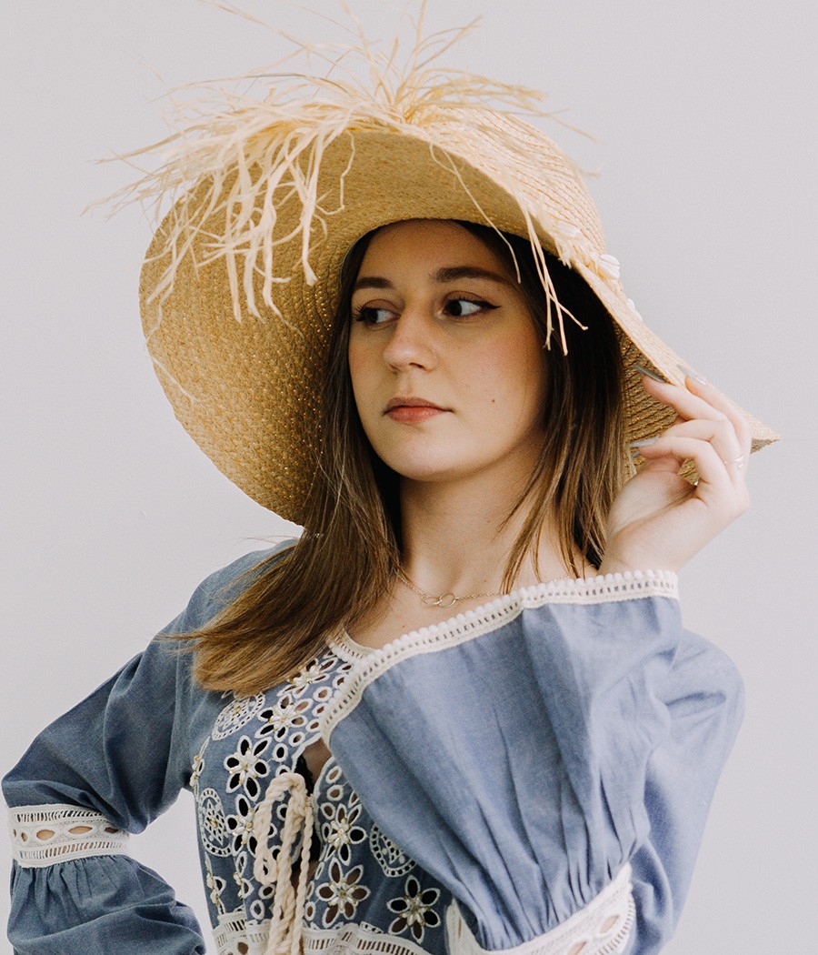 WIDE BRIM SUMMER HAT F20193H