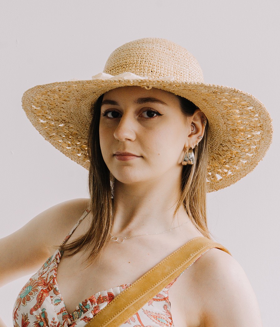 WIDE BRIM SUMMER HAT F20194H