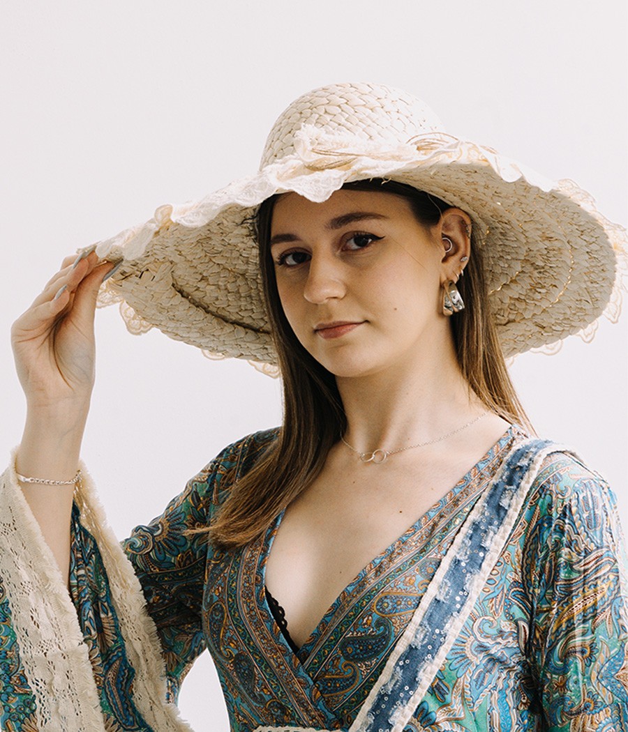 WIDE BRIM SUMMER HAT F20153H